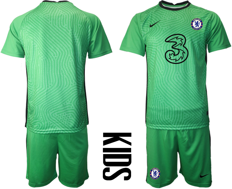 Men 2021 Chelsea green goalkeeper. soccer jerseys->chelsea jersey->Soccer Club Jersey